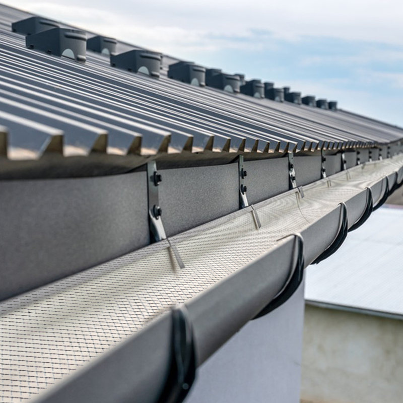 5"D Gutter Guard Mesh, Aluminum Gutter Guard, Aluminum Gutter Guard with Gloves 