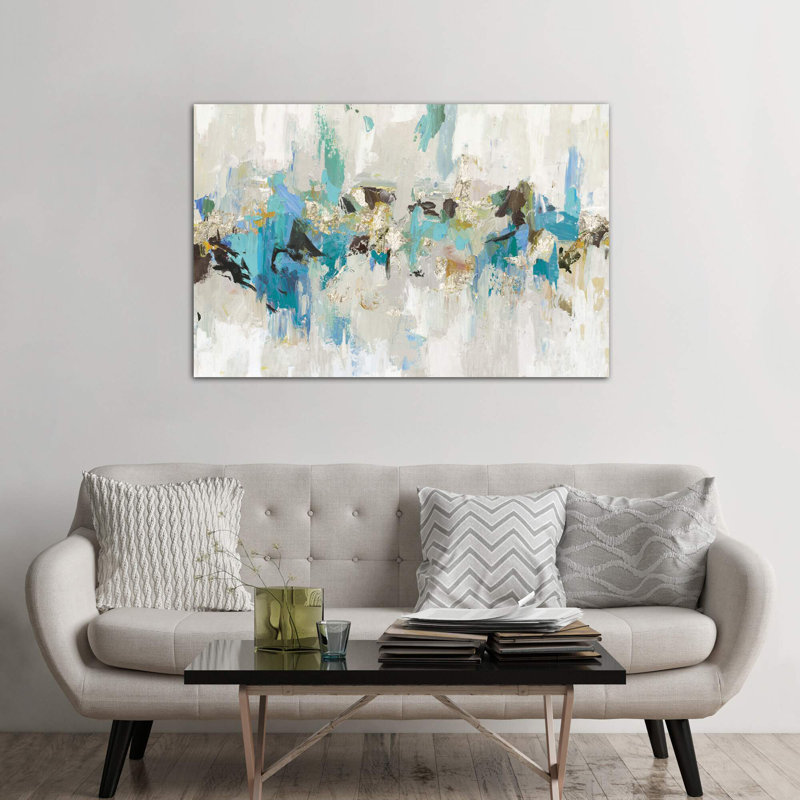 Blue Silver III by Tom Reeves - Wrapped Canvas Painting, 101.6 cm H x 66.04 cm W x 1.91 cm D