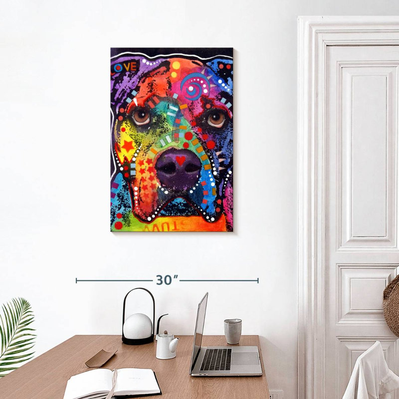 Brampt Love American Bulldog, 30" H x 20" W