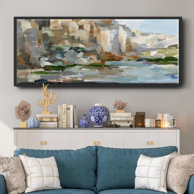 Western Cliffs I- Framed Canvas