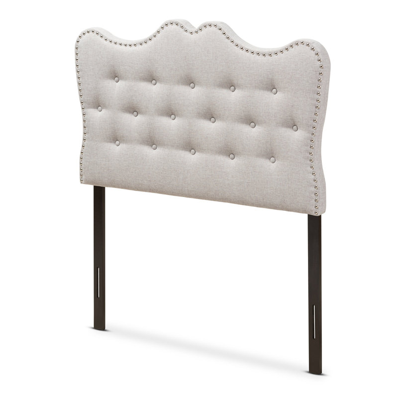 Tête de lit tapissier Gabrianna, Simple, Gris foncé