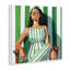 «Relaxing In A Striped Dress», plaque murale par Kate Jarvik Birch