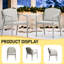 Ensemble de 2 chaises de salle à manger d'extérieur, chaises de patio en osier PE avec structure en fer-2075166908