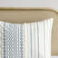 Édredon double / grand en coton - Chenille géométrique blanche / bleu marine, 2 taies décoratives incluses-116012522-116012523