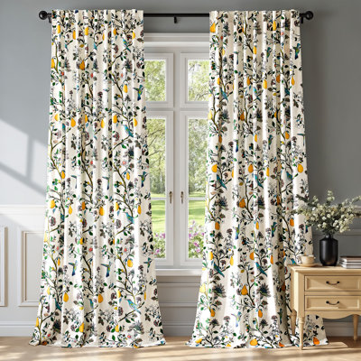 Velvet Floral Patterned Blackout Curtains - Room Darkening 70%-85% Rod Pocket Back Tab Decoration Drapes（set of 2）