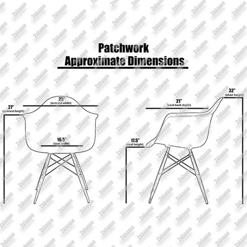 Ensemble de 2 chaises d'appoint Flennory, Brun / rose / jaune