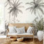 Grand Palm Lava Rock Peel and Stick Wall Mural 6 Panel Mural