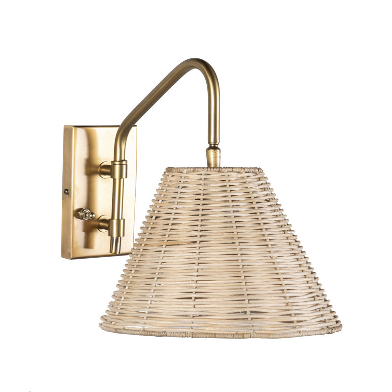 Lampe murale pivotante en laiton 13 po