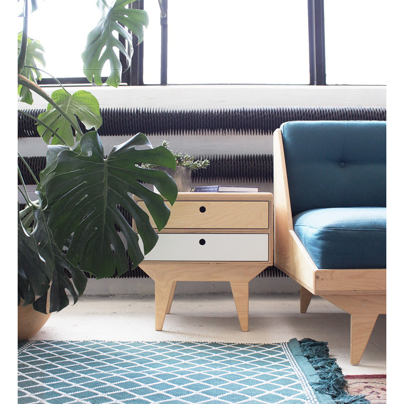 Miles 50cm W Solid + Manufactured Wood Bedside Table