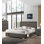 Tête de lit contemporaine contemporaine à finition grise et grand lit 1pc