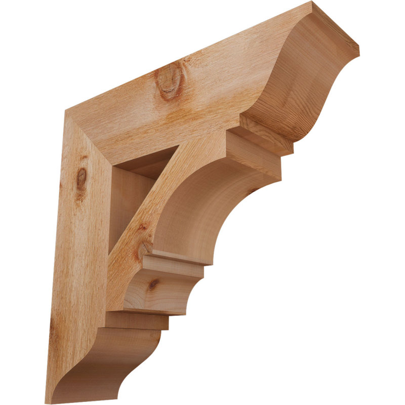 Support traditionnel Balboa, L 6 po x P 22 po x H 22 po, Cèdre rouge de l'Ouest brut