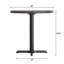 Plateau de table rond en bois massif de 30 po avec base en X de 22 po x 22 po-158564415-158564412-158564410