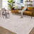 Braided Printed Texture Machine Washable Rug with Rubber Backing for Living Room Non-Slip Dining Room Rug Easy-Cleaning Floor Carpet for Bedroom-1263269890