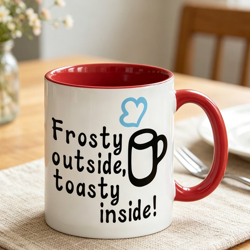 A Ceramic Coffee Mug with a Cozy Design, Perfect for Enjoying Tea, Milk, Or Water While Reading.