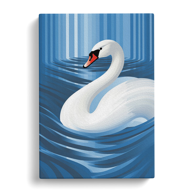 Swan - Print, 76cm H x 50cm W x 3cm D