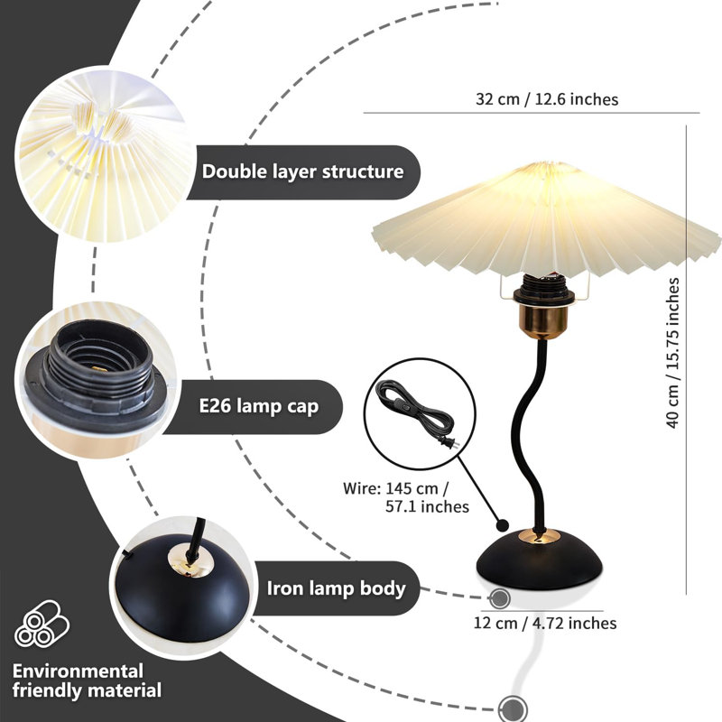 Small Pleated Lamp