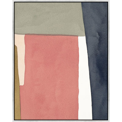 Warm Pink And Indigo Print by Julia Balfour