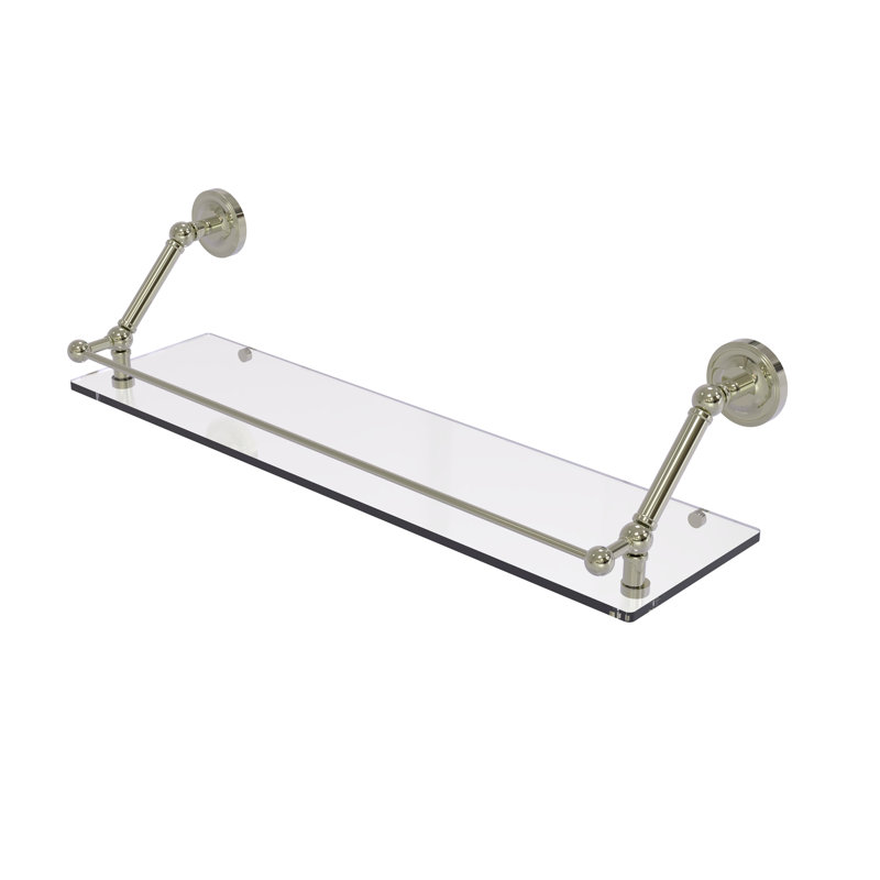 Alcott Bracket Shelf, Polished Nickel, 8" H x 30" W x 8.6" D