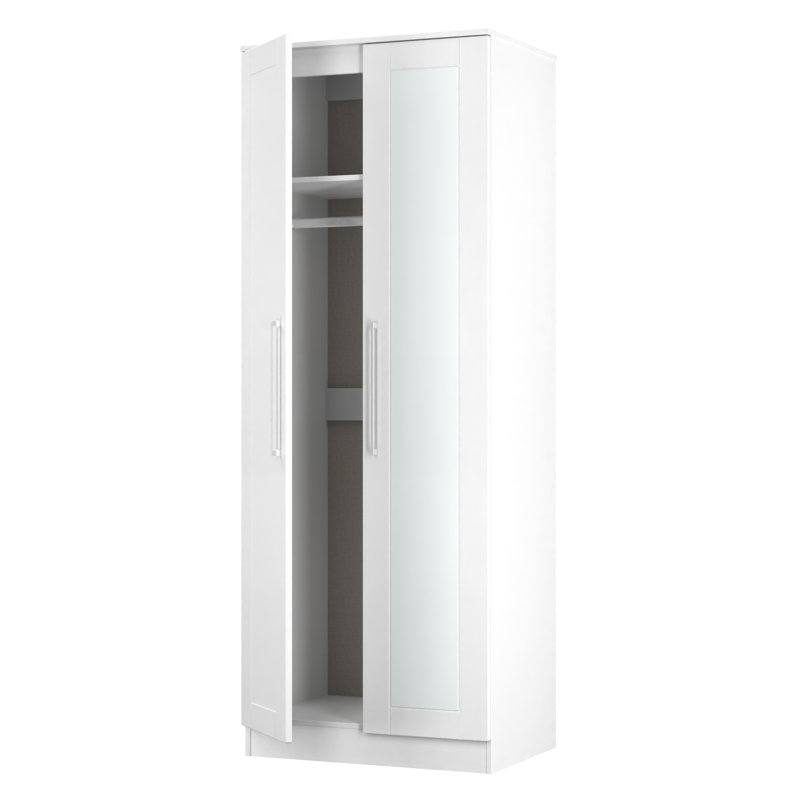 Charone Manufactured Wood Wardrobe, Grey Ash