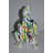 Modern Art Colorful Chinese Man resin statue - Size: 7"L x 8"W x 13"H.