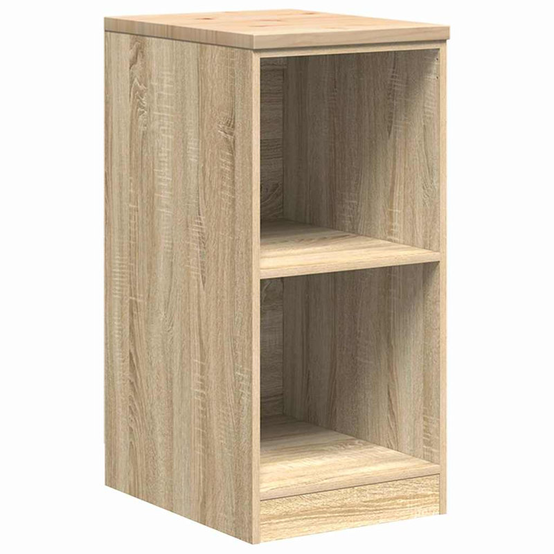 Solid Wood Single Storage Cabinet ( 85cm H x 40cm W x 51cm D), Sonoma Oak