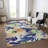 Machine Washable Indoor/Outdoor Claudian ACN1484 Navy Rug-109534481