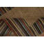 Tapis népalais chaleureux et invitant 4 x 6 avec bordure rayée audacieuse