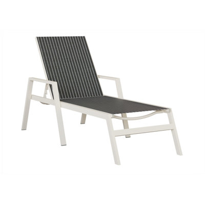 Chaise longue en aluminium blanc mat Colella
