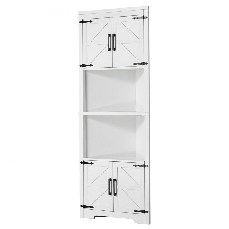 170.9cm H x 68.6cm W Corner Bookcase