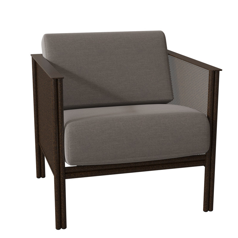 Jax Outdoor Lounge Chair, Hedge Flannel Sunbrella® Flannel, Textured Black