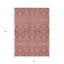 Tapis damassé intérieur rouge 3 pi x 5 pi