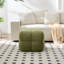 Robertas 53cm Wide Modern Upholstered Tufted Square Ottoman Footstool Accent Stool for Living Room Bedroom-383358346