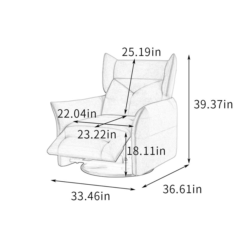 Modern Multi-Functional Single Leisure Recliner