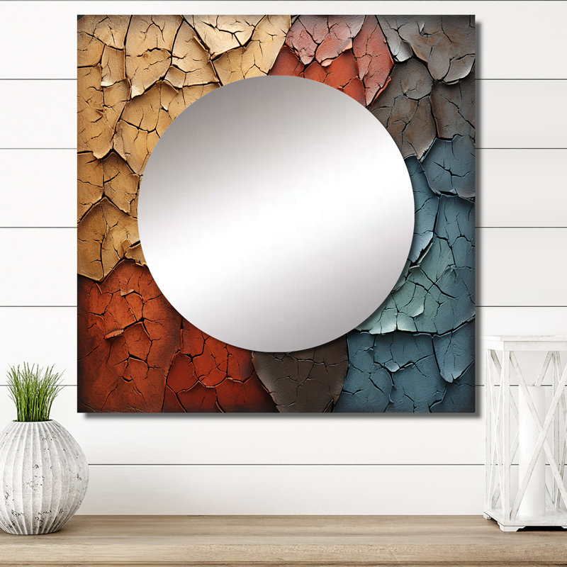 Seleena - Grand miroir carré moderne pour décoration murale, 29 po x 29 po