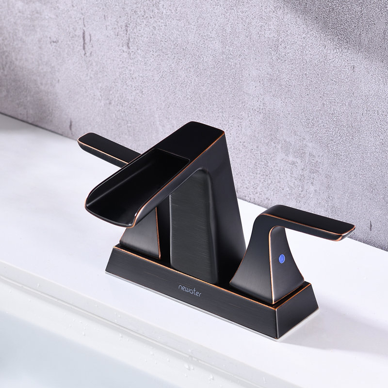 Centerset Bathroom Faucet with Drain Assembly, Oil Rubbed Bronze