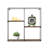 Modern Wall Shelf Set (3 Pieces), Black & Walnut, 23.6 x 5.5 inches (2 Pieces) & 23.6 x 5.5 inches (1 Piece) | 100% Spruce Wood & 100% Metal Frame (0.24 inches) | Stylish Storage Solution for Home & Office