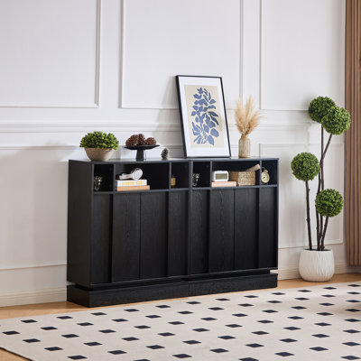 2 Doors Sideboard Cabinet with Storage and Adjustable Shelves