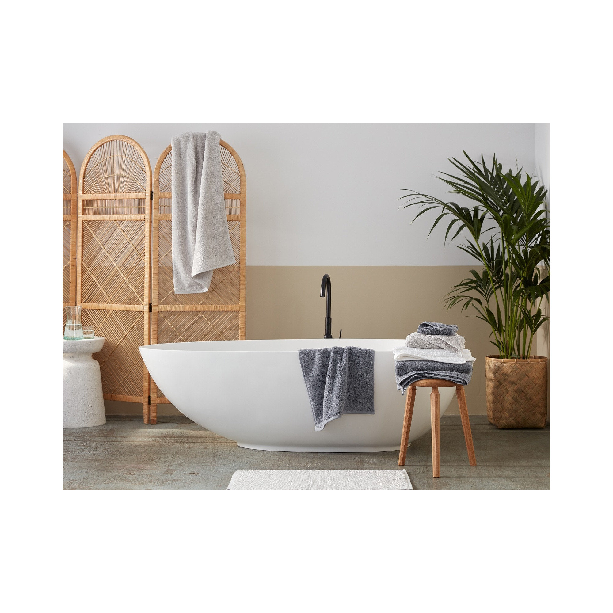 Cloud Loom Organic Bath Towel, Fog, Bath Towel - 1 Pack