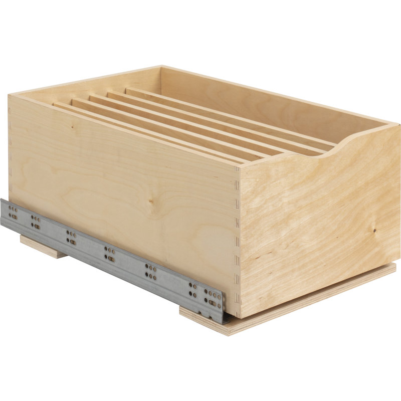 Batterie de cuisine à tiroir simple en bois 15 po