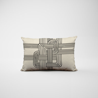 Polyester/Polyester Blend Lumbar Rectangular Indoor/Outdoor Pillow Cover & Insert