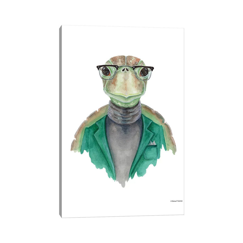 Turtle In A Turtleneck by Rachel Nieman - Wrapped Canvas Gallery-Wrapped Canvas Giclée, 101.6 cm H x 66.04 cm W x 1.91 cm D