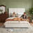 Velvet Upholstered Platform Bed with Extra Tall Channel Tufted Headboard and Two Storage Drawers-523874756-523874758