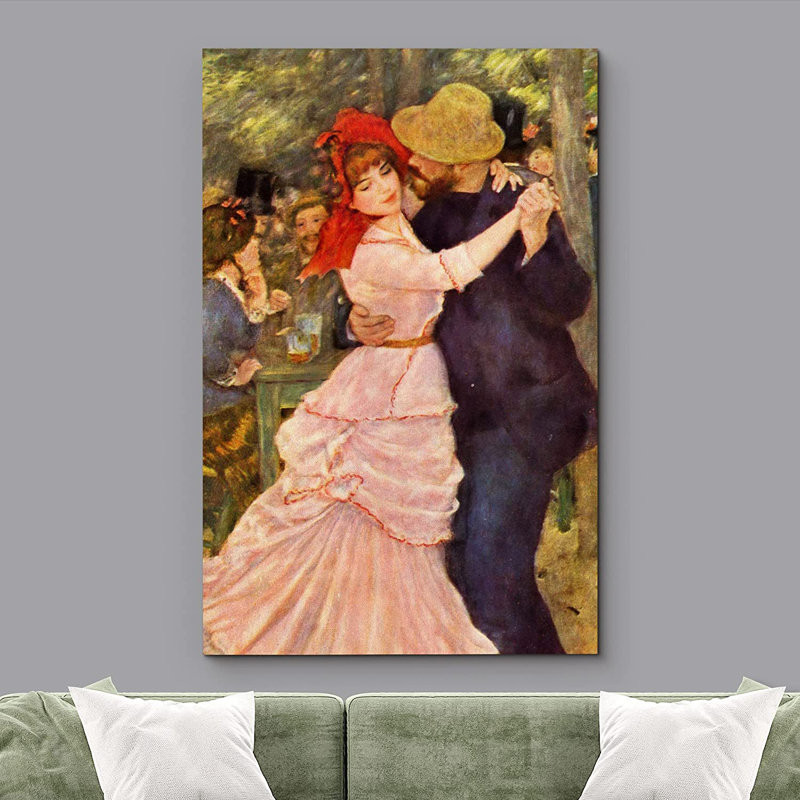 «Dance at Bougival» par Pierre-Auguste Renoir, reproduction d'art sur toile tendue, H 24 po x l 16 po x P 1,5 po