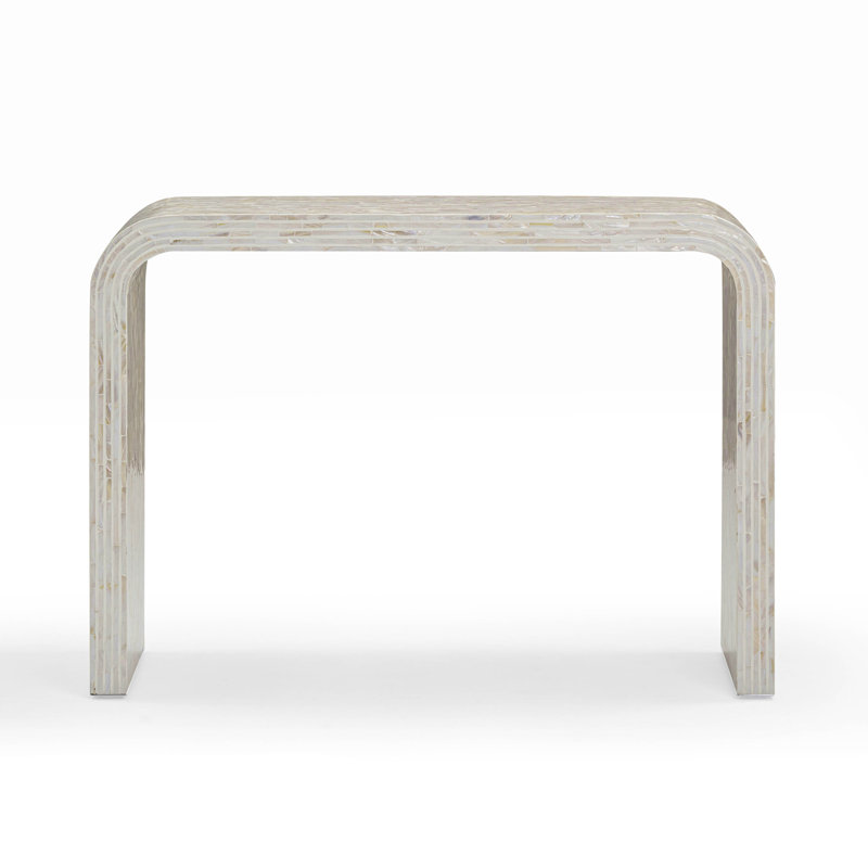 Cream Capiz Shell Console Table