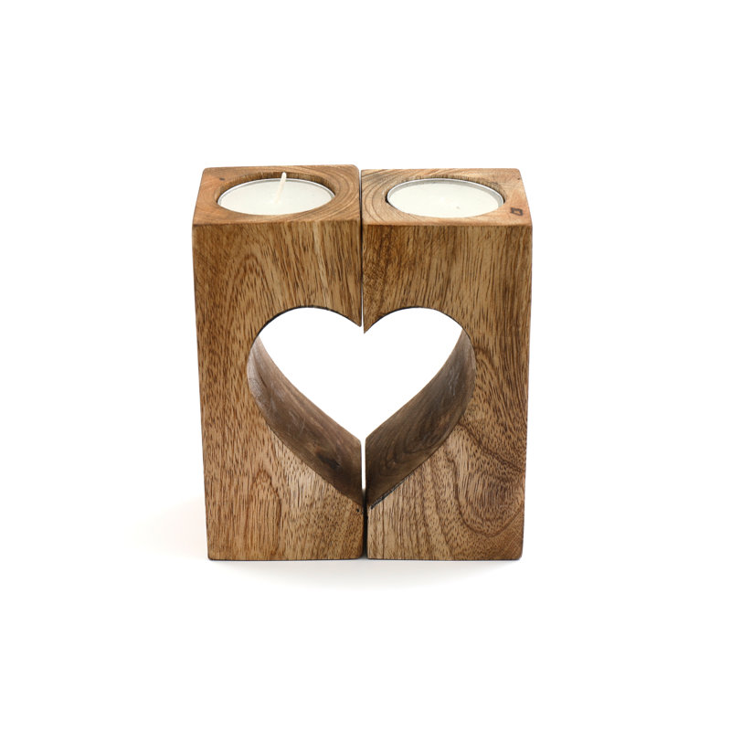Wood Tabletop Tealight Holder