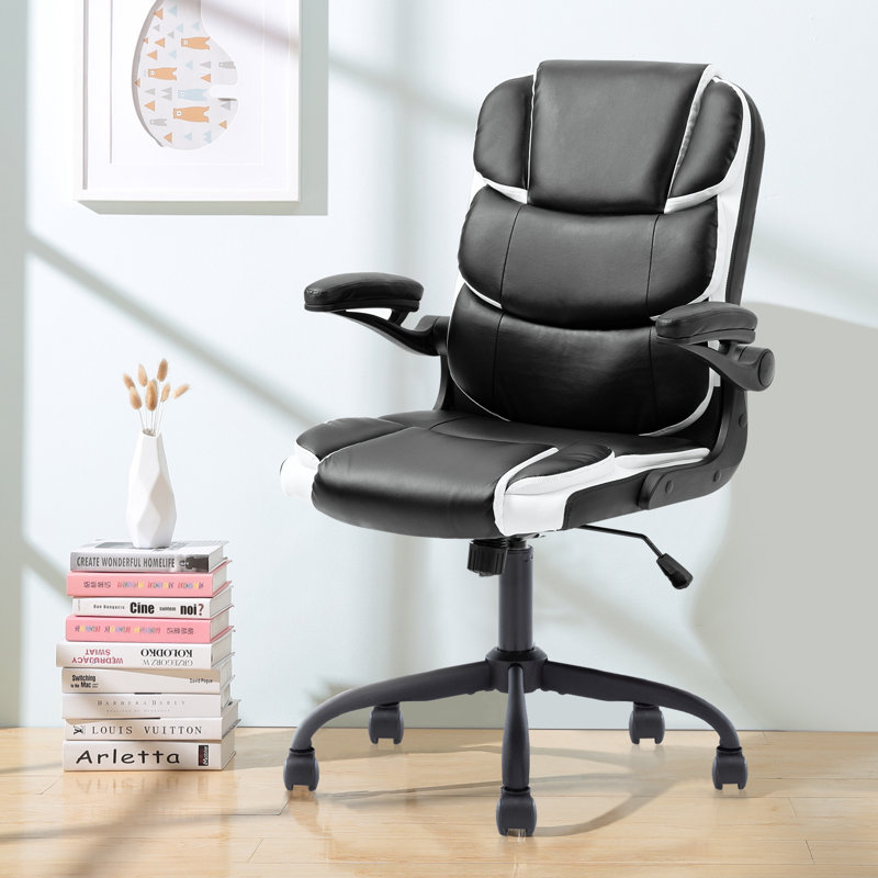 Fauteuil de direction en similicuir, Noir