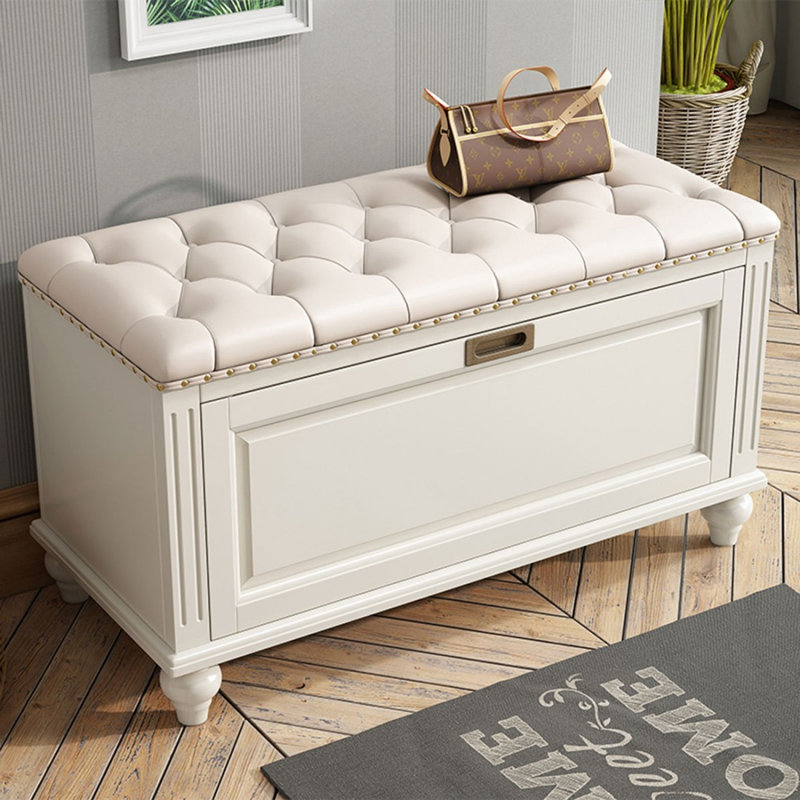Banc rembourré blanc, Blanc