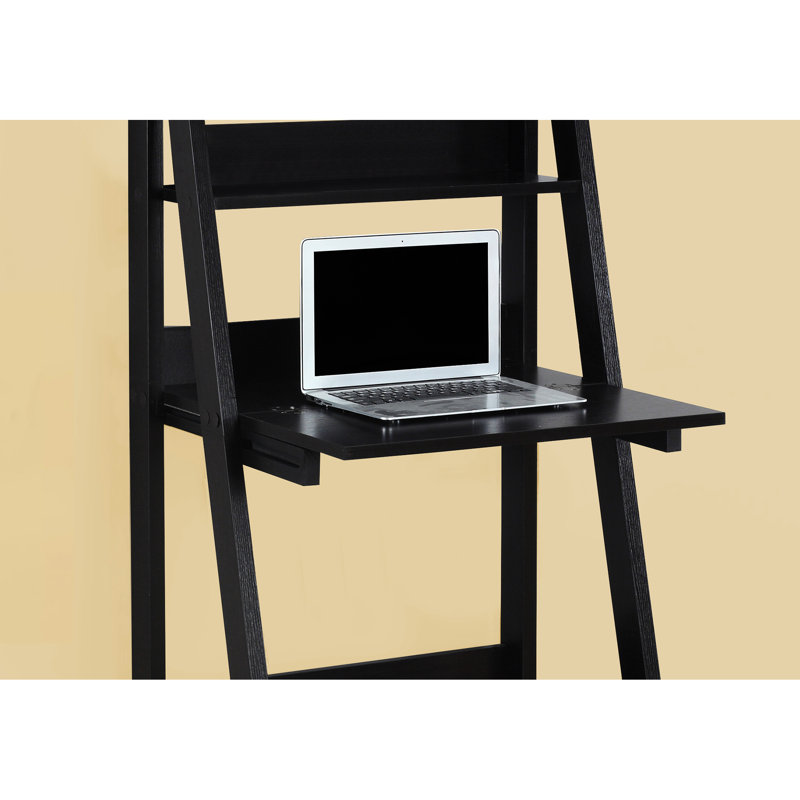 Bureau de 61 po pour bureau à domicile, stratifié brun, moderne et équipé de rangement pour ordinateur, bureau