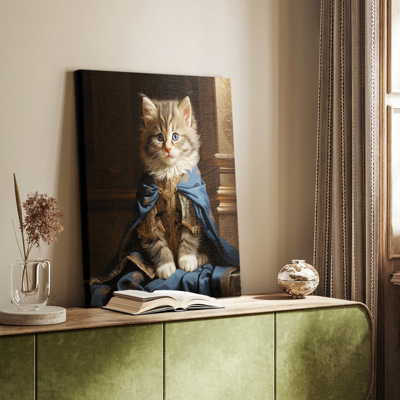 ANIMALS Series CLXIX - Toile tendue avec châssis Premium - Prêt à être accroché, H 18 po x l 12 po