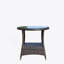 Table basse ronde pour l'extérieur avec 1 table basse en verre trempé transparent